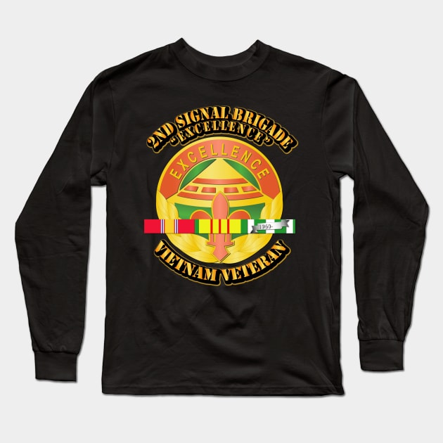 2nd Signal Brigade with SVC Ribbon Long Sleeve T-Shirt by twix123844